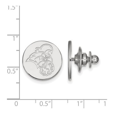 14K White Gold Logoart Coastal Carolina University Chanticleer Lapel Pin – view 3