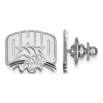 14K White Gold Logoart Ohio University Lapel Pin