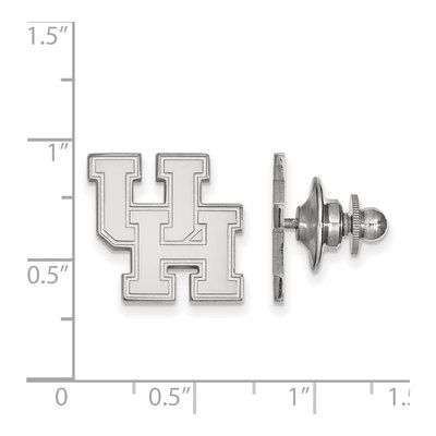 14K White Gold Logoart University Of Houston U-H Lapel Pin – view 3