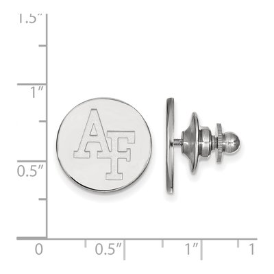 14K White Gold Logoart United States Air Force Academy A-F Lapel Pin – view 3