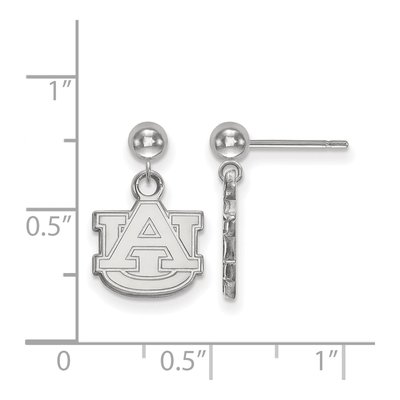 Auburn University 14K White Gold A-U Ball Dangle Earrings – view 2