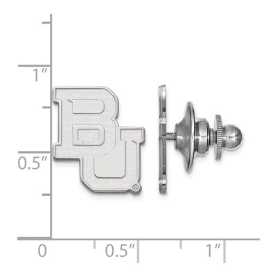 14K White Gold Logoart Baylor University Bears Lapel Pin – view 3