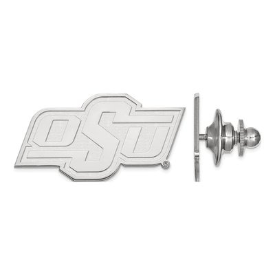 14K White Gold Logoart Oklahoma State University O-S-U Lapel Pin