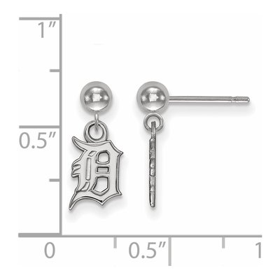 Detroit Tigers 14K White Gold Letter D Dangle Earrings – view 3