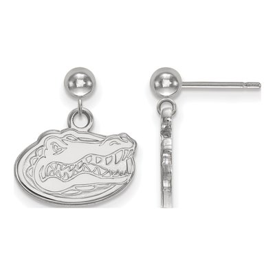 University of Florida 14K White Gold Ball Dangle Earrings