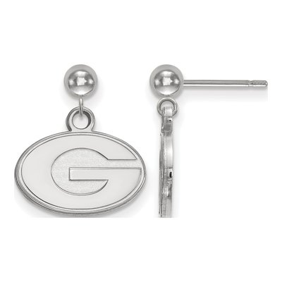 University of Georgia 14K White Gold Letter G Earrings