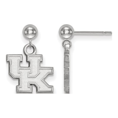 University of Kentucky 14K White Gold U-K Ball Dangle Earrings