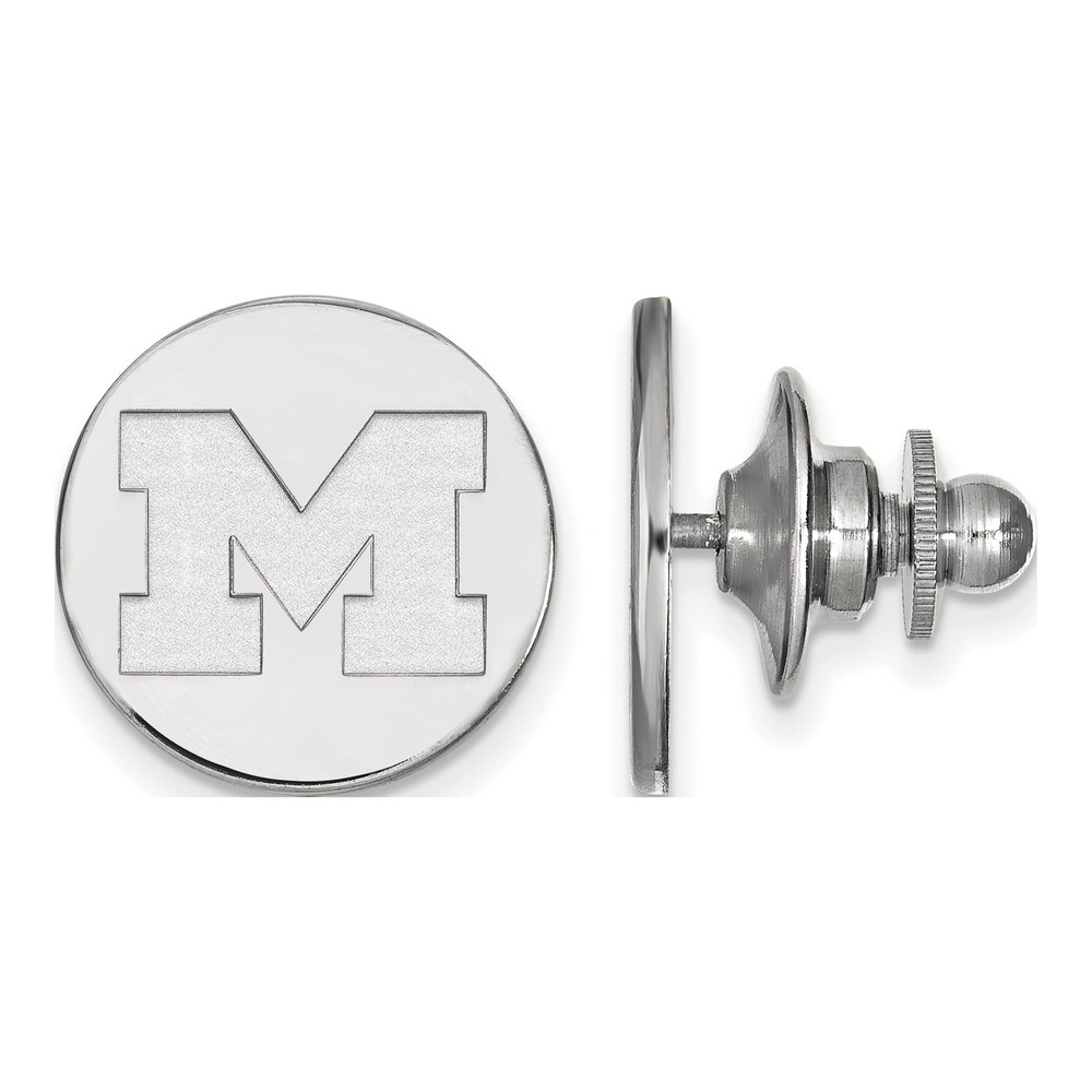 14K White Gold Logoart University Of Michigan Letter M Lapel Pin