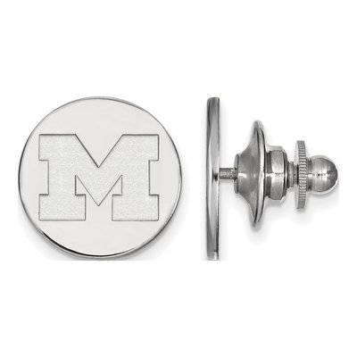 14K White Gold Logoart University Of Michigan Letter M Lapel Pin