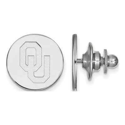 14K White Gold Logoart University Of Oklahoma O-U Tie Tac