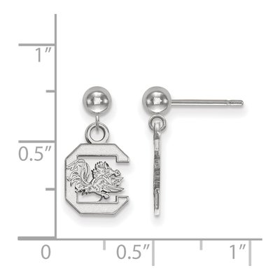 University of South Carolina 14K White Gold Dangle Earrings – view 2