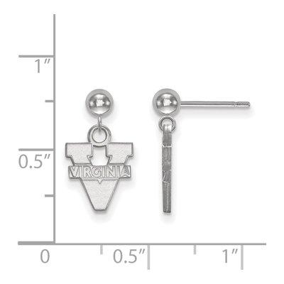 University of Virginia 14K White Gold Ball Earrings – view 2