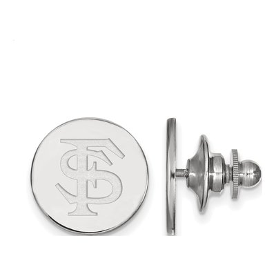 14K White Gold Logoart Florida State University F-S Lapel Pin