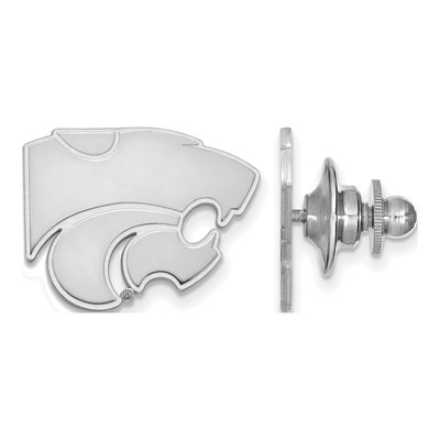 14K White Gold Logoart Kansas State University Wildcat Lapel Pin