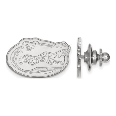 14K White Gold Logoart University Of Florida Gator Lapel Pin