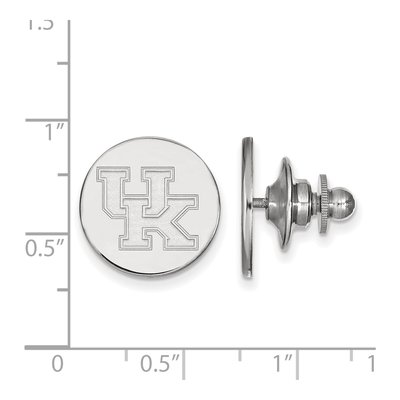 14K White Gold Logoart University Of Kentucky U-K Lapel Pin – view 3