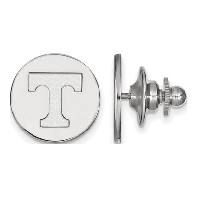14K White Gold Logoart University Of Tennessee Letter T Lapel Pin
