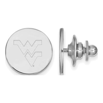14K White Gold Logoart West Virginia University W-V Lapel Pin
