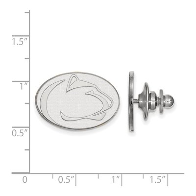 14K White Gold Logoart Penn State University Lion Lapel Pin – view 3