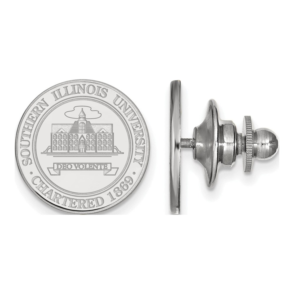 14K White Gold Logoart Southern Illinois University Crest Lapel Pin