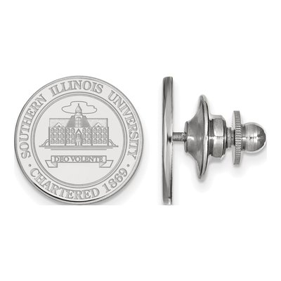 14K White Gold Logoart Southern Illinois University Crest Lapel Pin