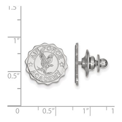 14K White Gold Logoart United States Air Force Academy Crest Lapel Pin – view 3