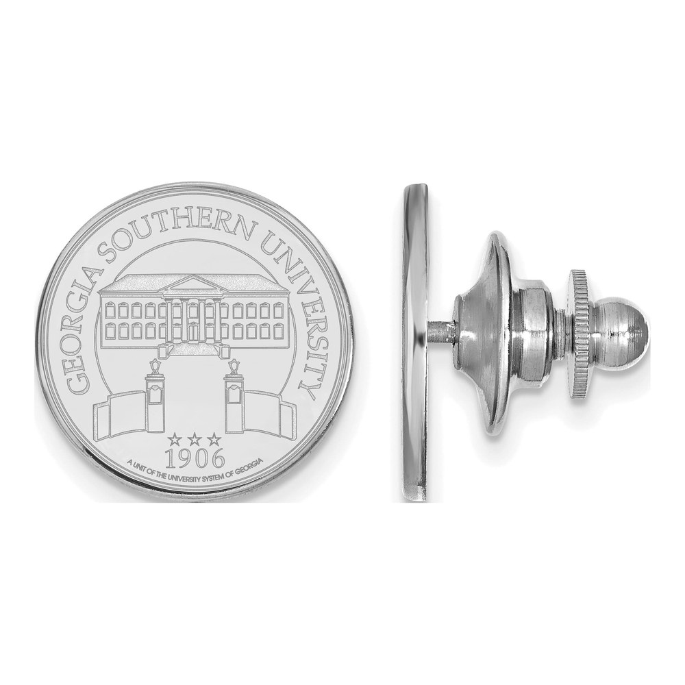 14K White Gold Logoart Georgia Southern University Crest Lapel Pin