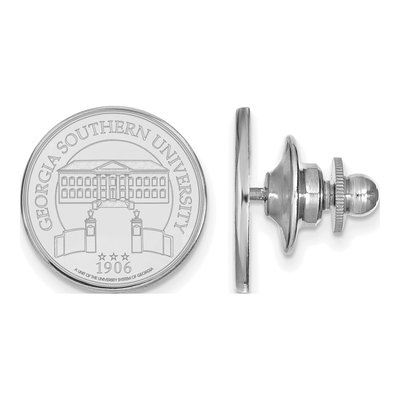 14K White Gold Logoart Georgia Southern University Crest Lapel Pin