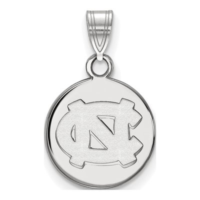 University of North Carolina 14K White Gold UNC Small Disc Pendant