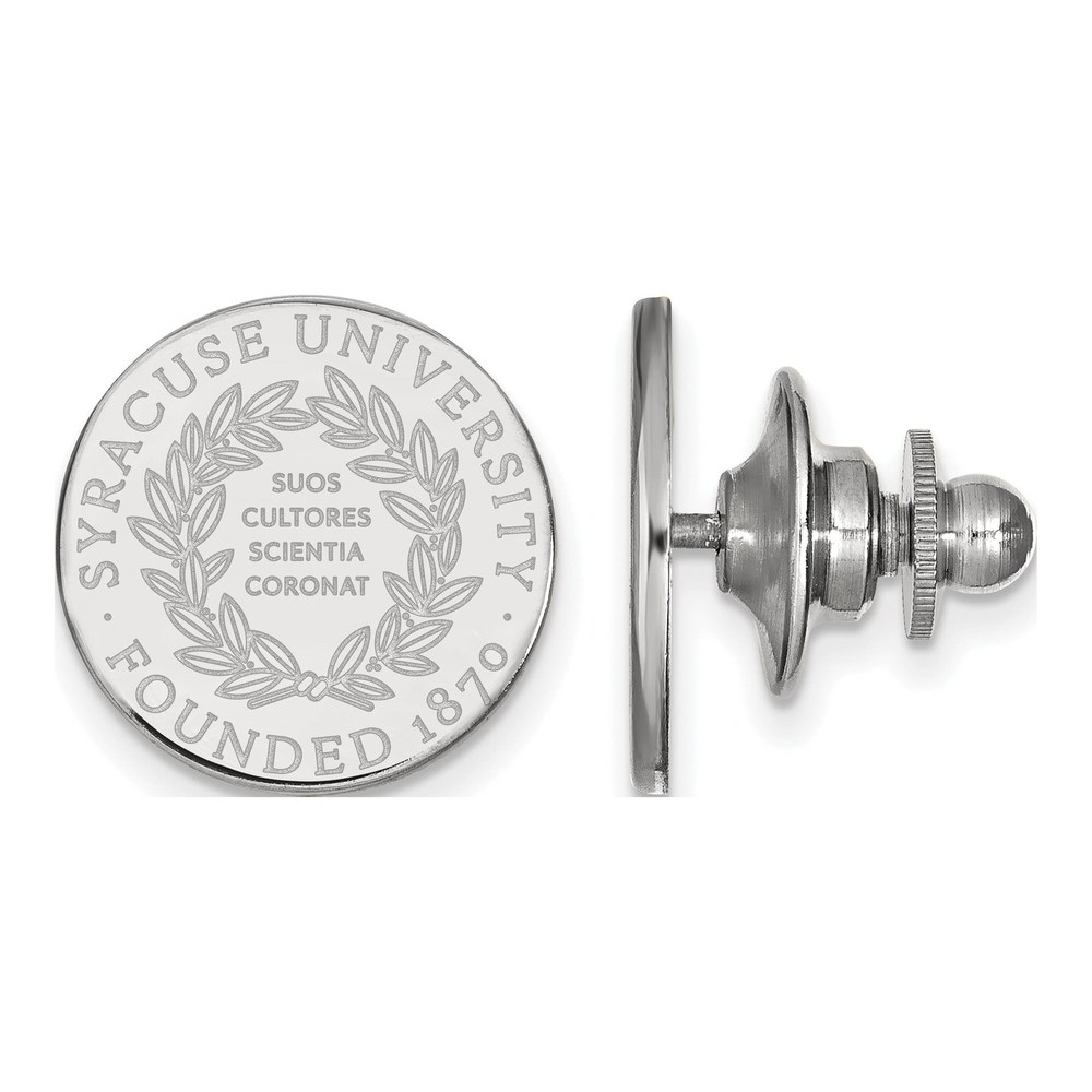 14K White Gold Logoart Syracuse University Crest Lapel Pin