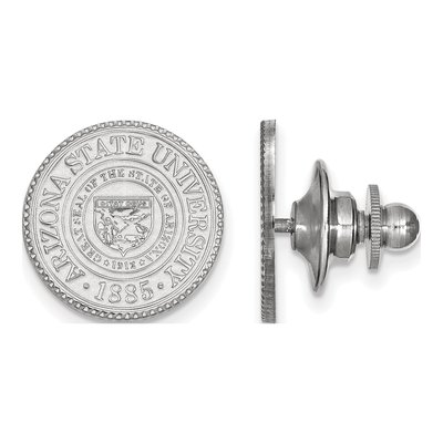 14K White Gold Logoart Arizona State University Crest Lapel Pin