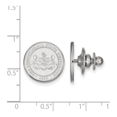 14K White Gold Logoart Penn State University Crest Lapel Pin – view 3