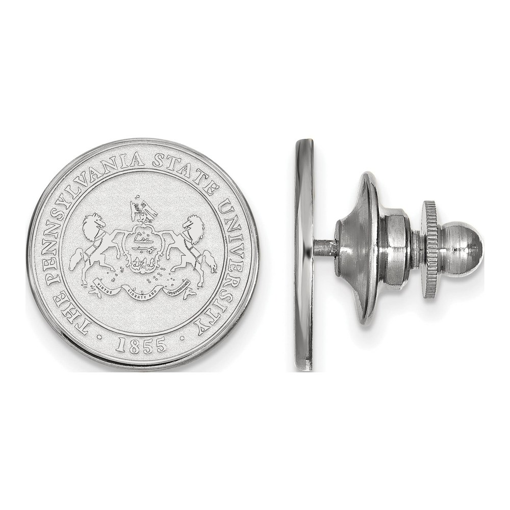 14K White Gold Logoart Penn State University Crest Lapel Pin