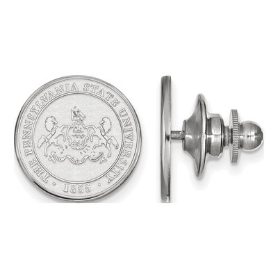 14K White Gold Logoart Penn State University Crest Lapel Pin
