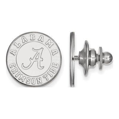 14K White Gold Logoart University Of Alabama Crimson Tide Lapel Pin