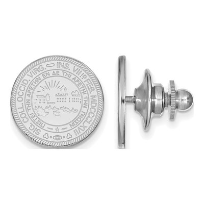 14K White Gold Logoart West Virginia University Crest Lapel Pin