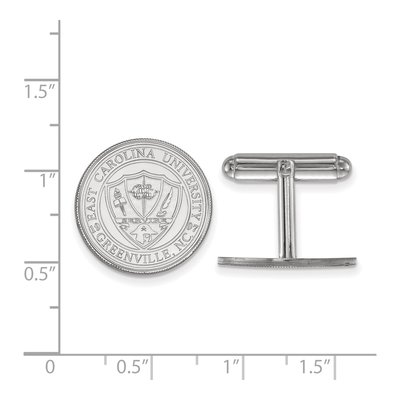 East Carolina University Crest Lapel Pin, Silver – view 3