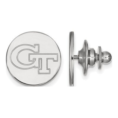 14K White Gold Logoart Georgia Institute Of Technology G-T Lapel Pin