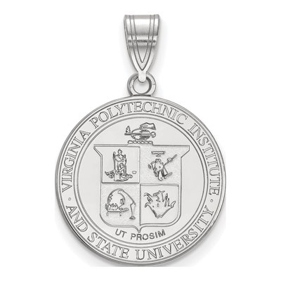 Virginia Tech 14K White Gold Large Crest Pendant