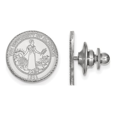 14K White Gold Logoart University Of Alabama Crest Lapel Pin