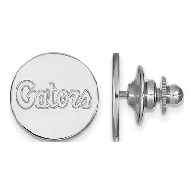 14K White Gold Logoart University Of Florida Gators Script Lapel Pin