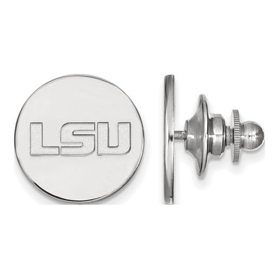 14K White Gold Logoart Louisiana State University L-S-U Lapel Pin