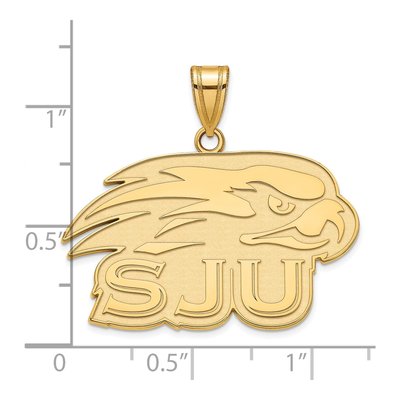 St Joseph's University 14K Yellow Gold Large Hawks Pendant – view 2