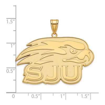 St Joseph's University 14K Yellow Gold St Hawks Extra Large Pendant – view 2