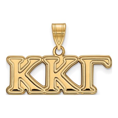 14K Yellow Gold Kappa Gamma Sorority Pendant