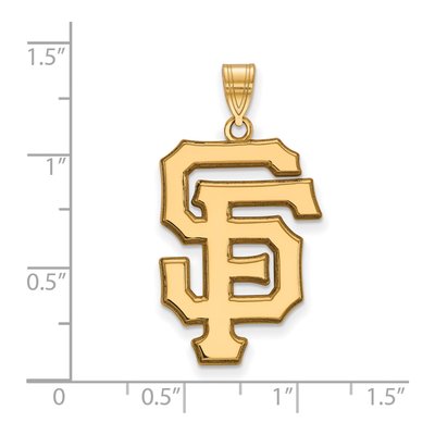 San Francisco Giants 14K Yellow Gold Extra Large Letters Pendant – view 2