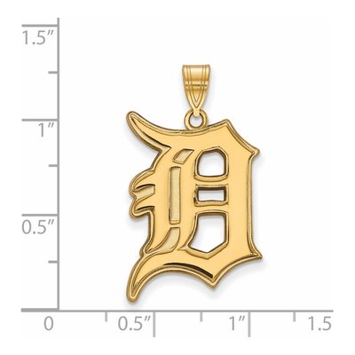 Detroit Tigers 14K Yellow Gold Extra Large Letter D Pendant – view 2