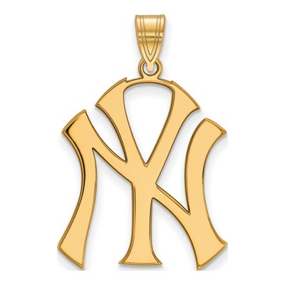New York Yankees 14K Yellow Gold Extra Large NY N-Y Pendant