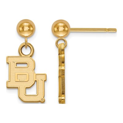Baylor University 14K Yellow Gold Bears Dangle Earrings