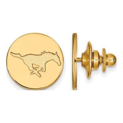 14K Yellow Gold Logoart Southern Methodist University Mustang Lapel Pin